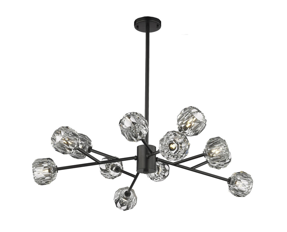 Bethel International Canada - 12 Light Chandelier - Black- Union Lighting Luminaires Decor