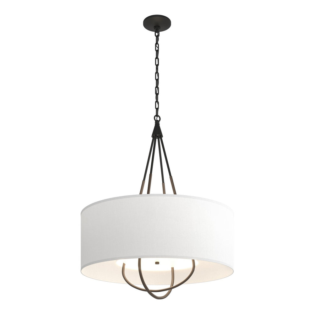 Hubbardton Forge - Four Light Pendant - Loop - Black- Union Lighting Luminaires Decor