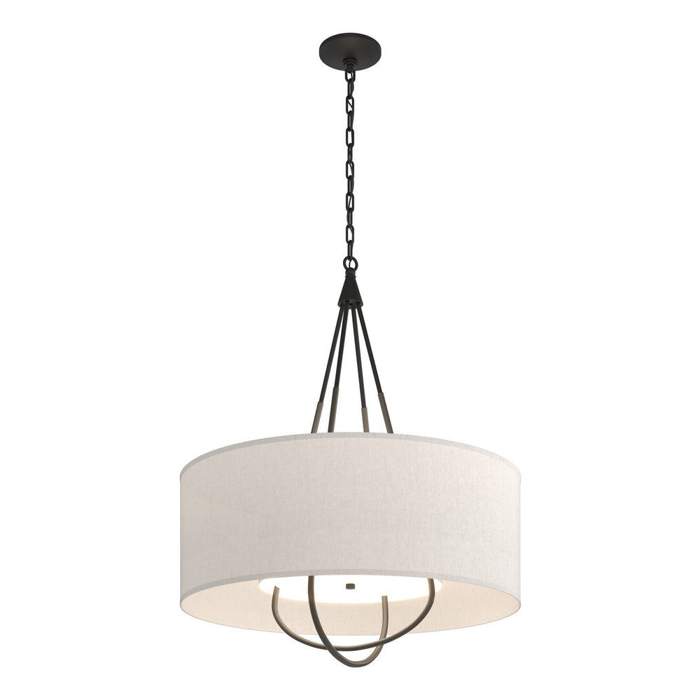 Hubbardton Forge - Four Light Pendant - Loop - Black- Union Lighting Luminaires Decor