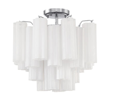 Crystorama - Four Light Semi Flush Mount - Addis - Polished Chrome- Union Lighting Luminaires Decor