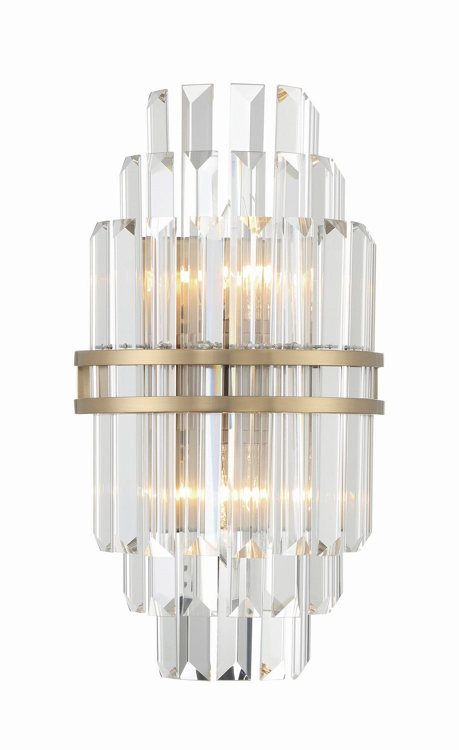 Crystorama - Two Light Wall Sconce - Hayes - Aged Brass- Union Lighting Luminaires Decor