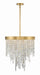Crystorama - Five Light Chandelier - Winfield - Antique Gold- Union Lighting Luminaires Decor