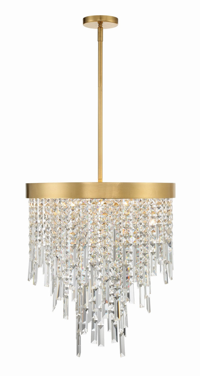 Crystorama - Five Light Chandelier - Winfield - Antique Gold- Union Lighting Luminaires Decor