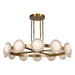 Alora Canada - LED Chandelier - Alonso - Vintage Brass/Alabaster- Union Lighting Luminaires Decor