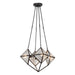 Alora Canada - Four Light Chandelier - Cairo - Ribbed Glass/Urban Bronze- Union Lighting Luminaires Decor