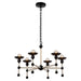 Alora Canada - Six Light Chandelier - Nadine - Matte Black/Cotton- Union Lighting Luminaires Decor