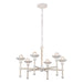 Alora Canada - Six Light Chandelier - Nadine - Matte White/Cotton- Union Lighting Luminaires Decor