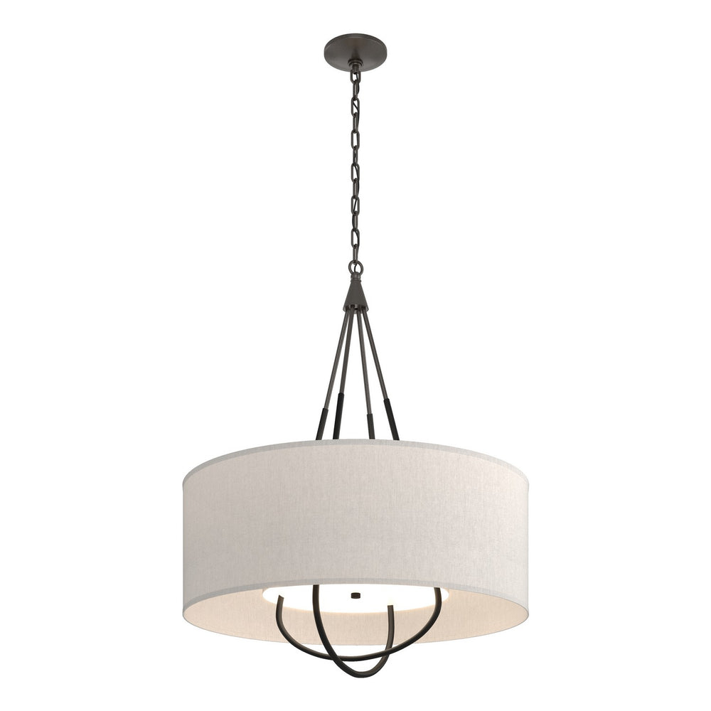 Hubbardton Forge - Four Light Pendant - Loop - Oil Rubbed Bronze- Union Lighting Luminaires Decor