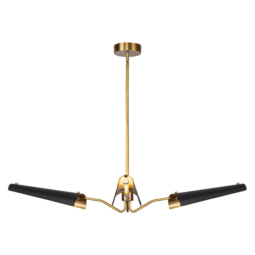 Alora Canada - LED Chandelier - Osorio - Matte Black/Vintage Brass- Union Lighting Luminaires Decor