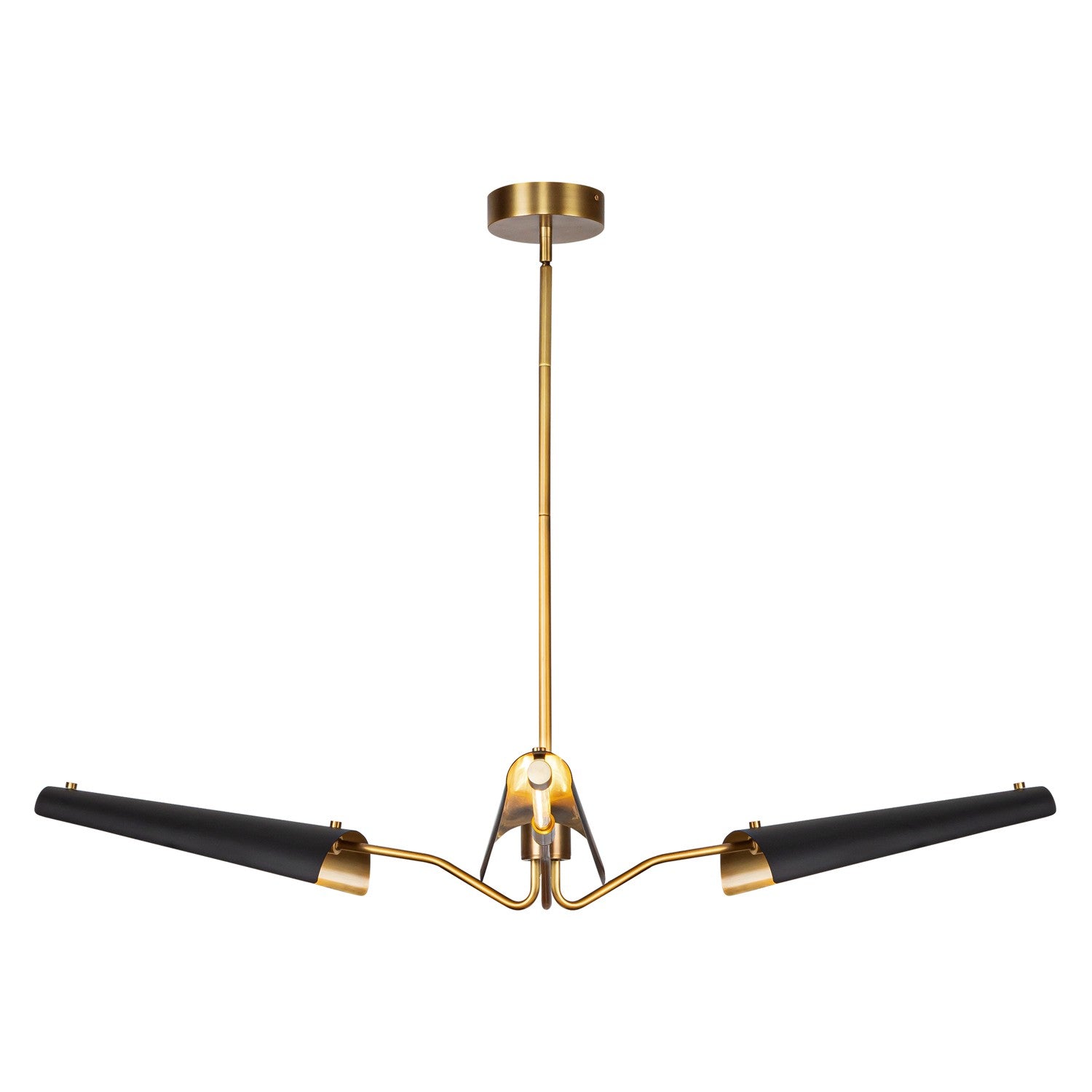 Alora Canada - LED Chandelier - Osorio - Matte Black/Vintage Brass- Union Lighting Luminaires Decor