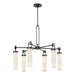 Alora Canada - Six Light Chandelier - Wynwood - Urban Bronze/Glossy Opal- Union Lighting Luminaires Decor
