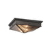 Alora Canada - Two Light Flush Mount - Cairo - Ribbed Glass/Urban Bronze- Union Lighting Luminaires Decor