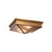 Alora Canada - Two Light Flush Mount - Cairo - Ribbed Glass/Vintage Brass- Union Lighting Luminaires Decor