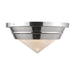 Alora Canada - One Light Flush Mount - Willard - Polished Nickel/Prismatic Glass- Union Lighting Luminaires Decor