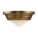 Alora Canada - One Light Flush Mount - Willard - Vintage Brass/Opal Matte Glass- Union Lighting Luminaires Decor