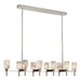 Alora Canada - Ten Light Linear Pendant - Lucian - Polished Nickel/Alabaster- Union Lighting Luminaires Decor