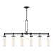 Alora Canada - Six Light Linear Pendant - Wynwood - Urban Bronze/Glossy Opal- Union Lighting Luminaires Decor