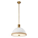 Alora Canada - Two Light Pendant - Doral - Matte White/Vintage Brass- Union Lighting Luminaires Decor