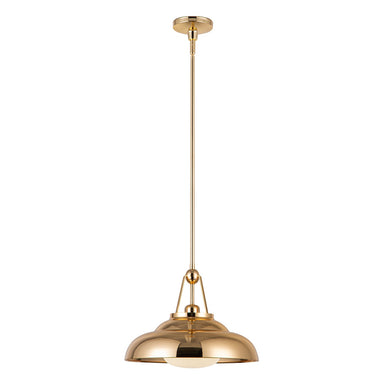 Alora Canada - One Light Pendant - Palmetto - Polished Brass/Glossy Opal Glass- Union Lighting Luminaires Decor