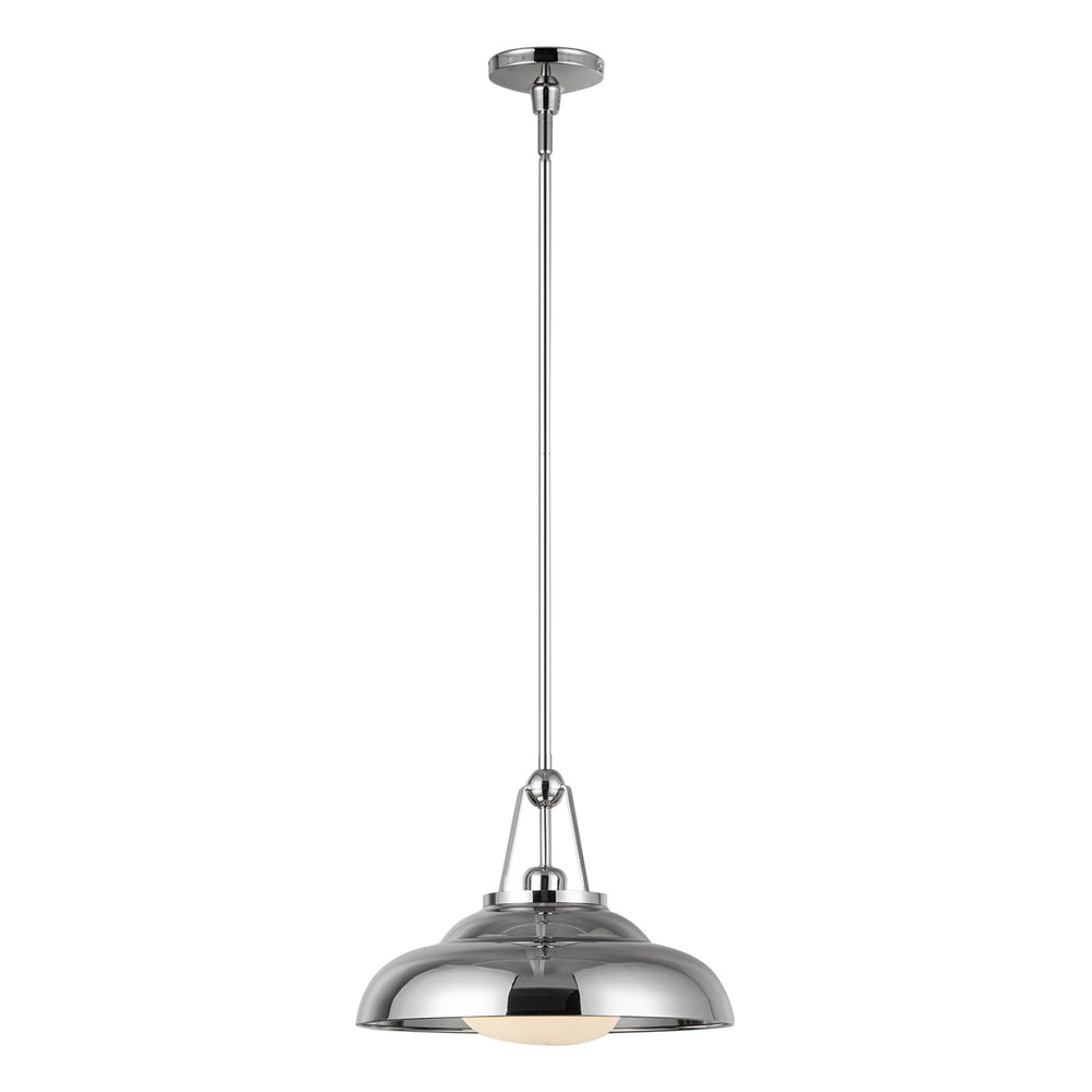 Alora Canada - One Light Pendant - Palmetto - Polished Nickel/Glossy Opal- Union Lighting Luminaires Decor