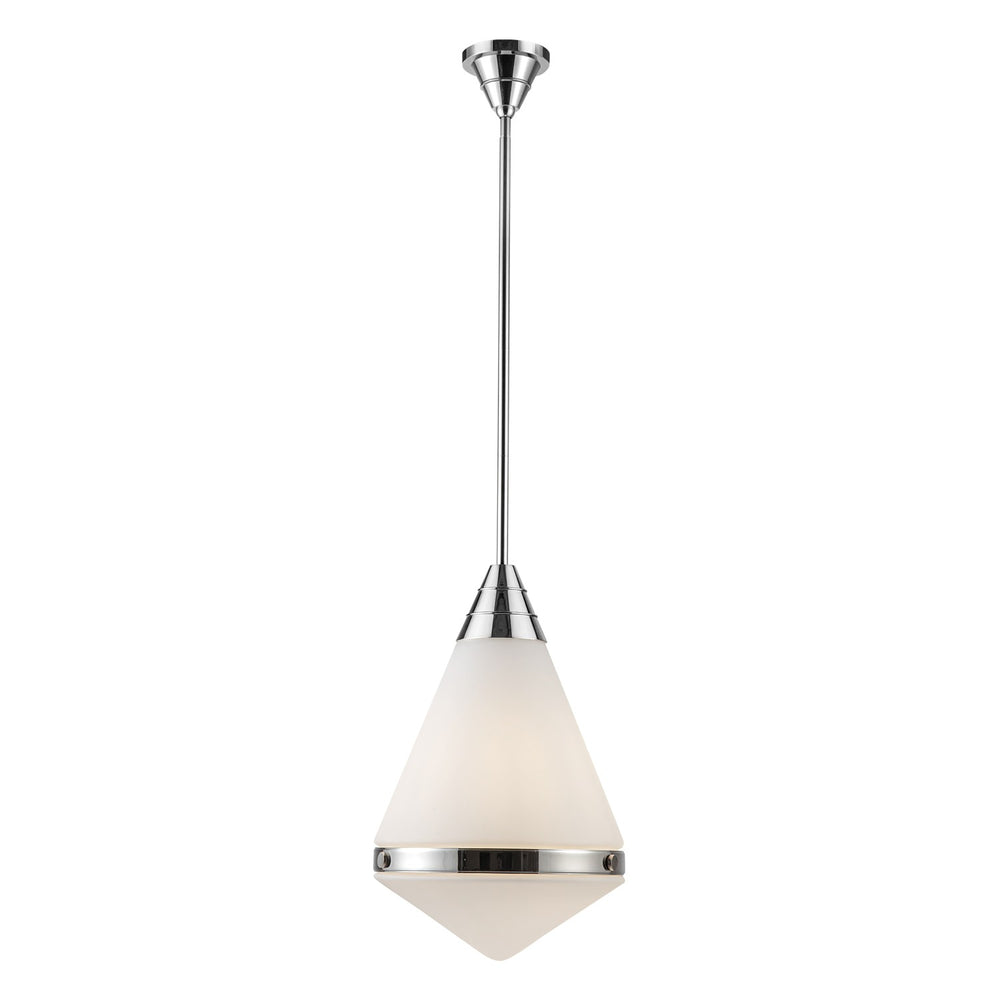 Alora Canada - One Light Pendant - Willard - Polished Nickel/Opal Matte Glass- Union Lighting Luminaires Decor