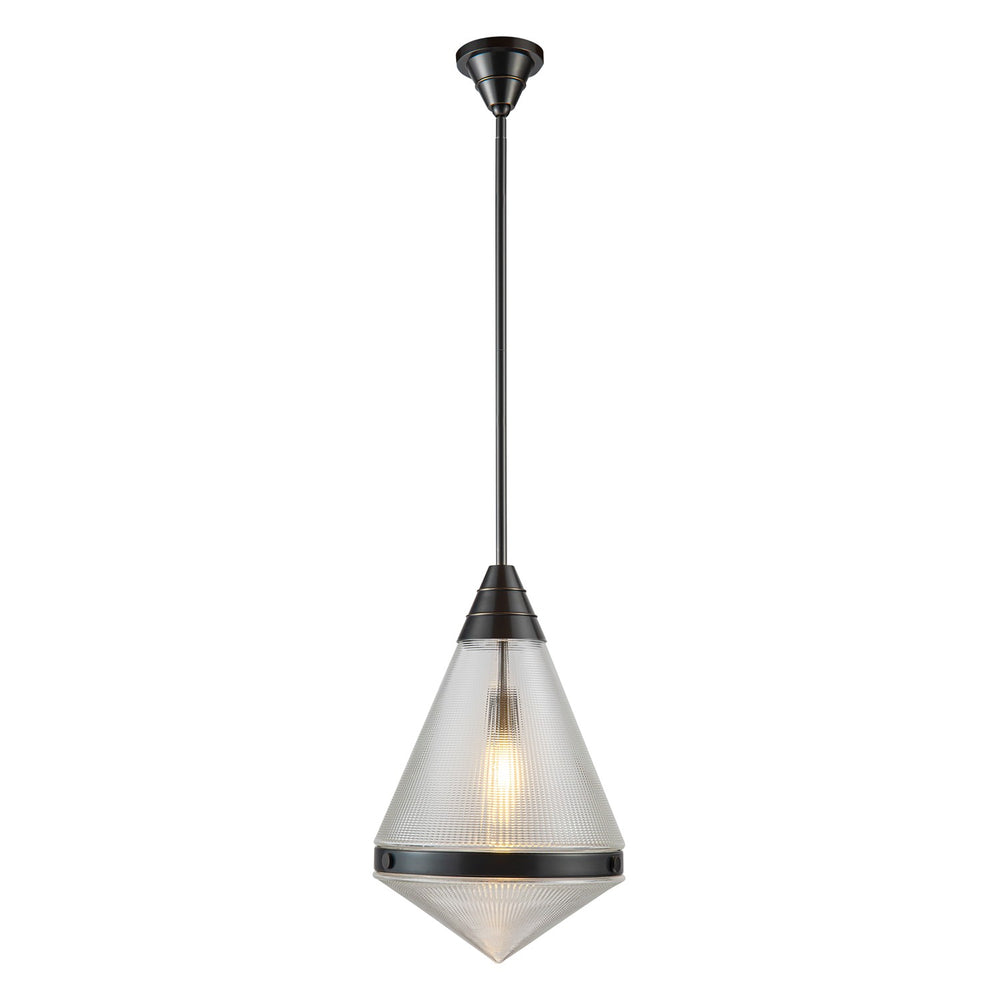 Alora Canada - One Light Pendant - Willard - Urban Bronze/Prismatic Glass- Union Lighting Luminaires Decor