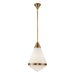 Alora Canada - One Light Pendant - Willard - Vintage Brass/Opal Matte Glass- Union Lighting Luminaires Decor