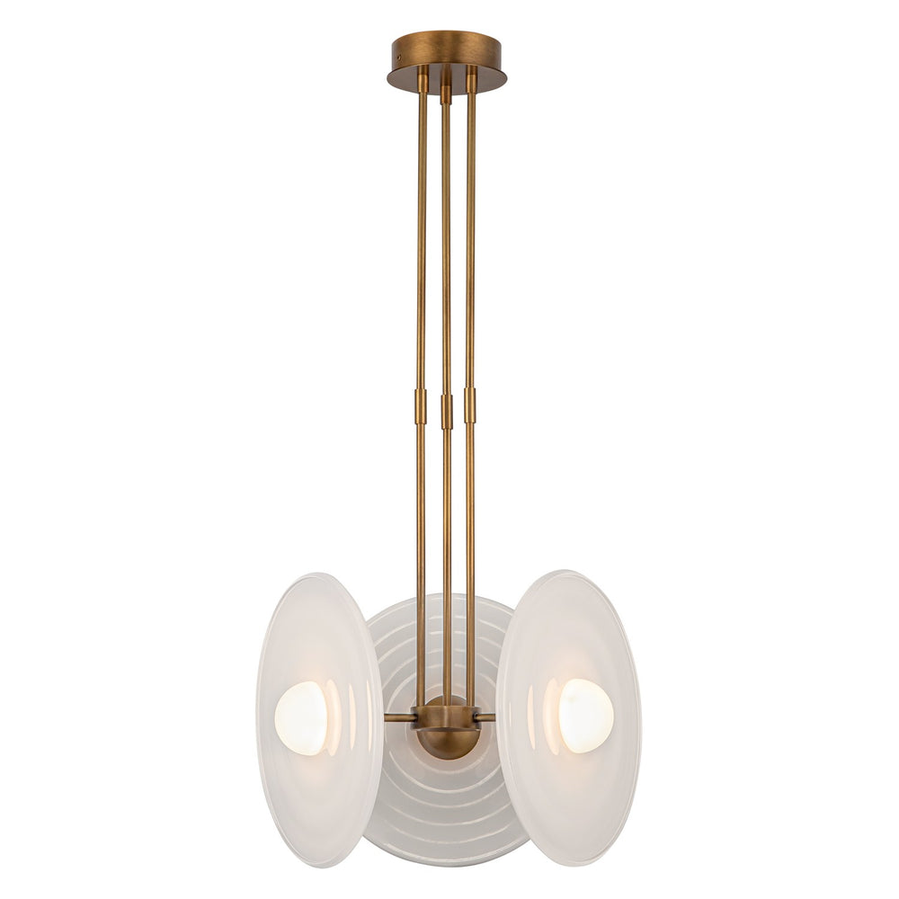 Alora Canada - LED Pendant - Harbour - Vintage Brass/Glossy Opal- Union Lighting Luminaires Decor