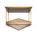 Alora Canada - Four Light Semi Flush Mount - Cairo - Ribbed Glass/Vintage Brass- Union Lighting Luminaires Decor