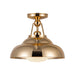 Alora Canada - One Light Semi-Flush Mount - Palmetto - Polished Brass/Glossy Opal- Union Lighting Luminaires Decor