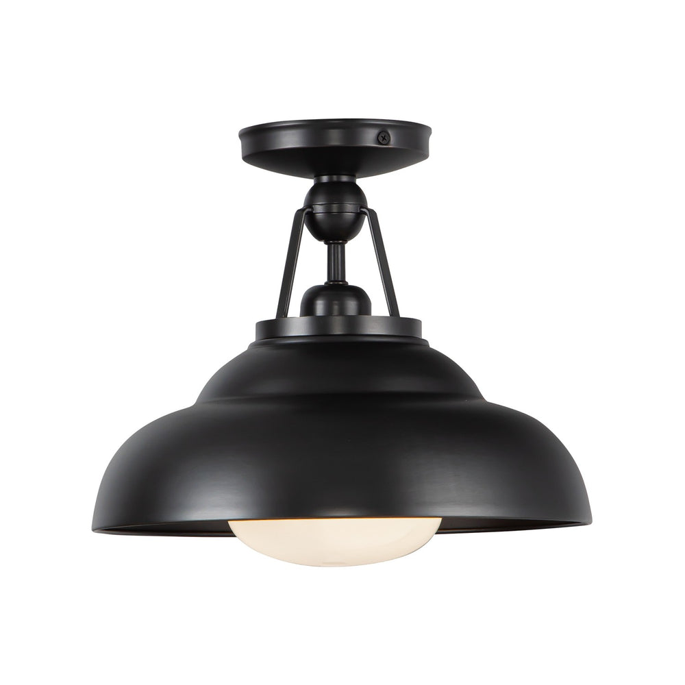 Alora Canada - One Light Semi-Flush Mount - Palmetto - Urban Bronze/Glossy Opal- Union Lighting Luminaires Decor