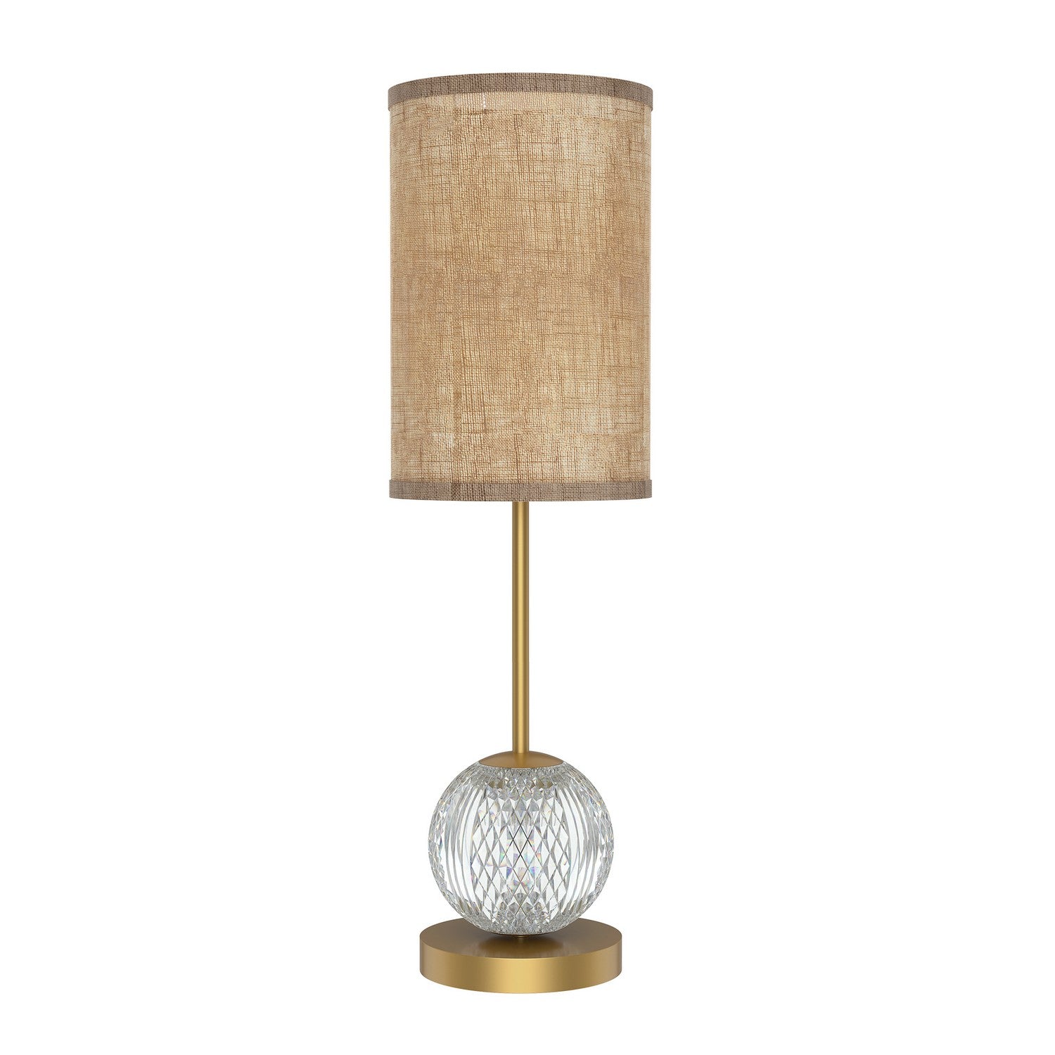 Alora Canada - LED Lamp - Marni - Natural Brass/White Linen- Union Lighting Luminaires Decor