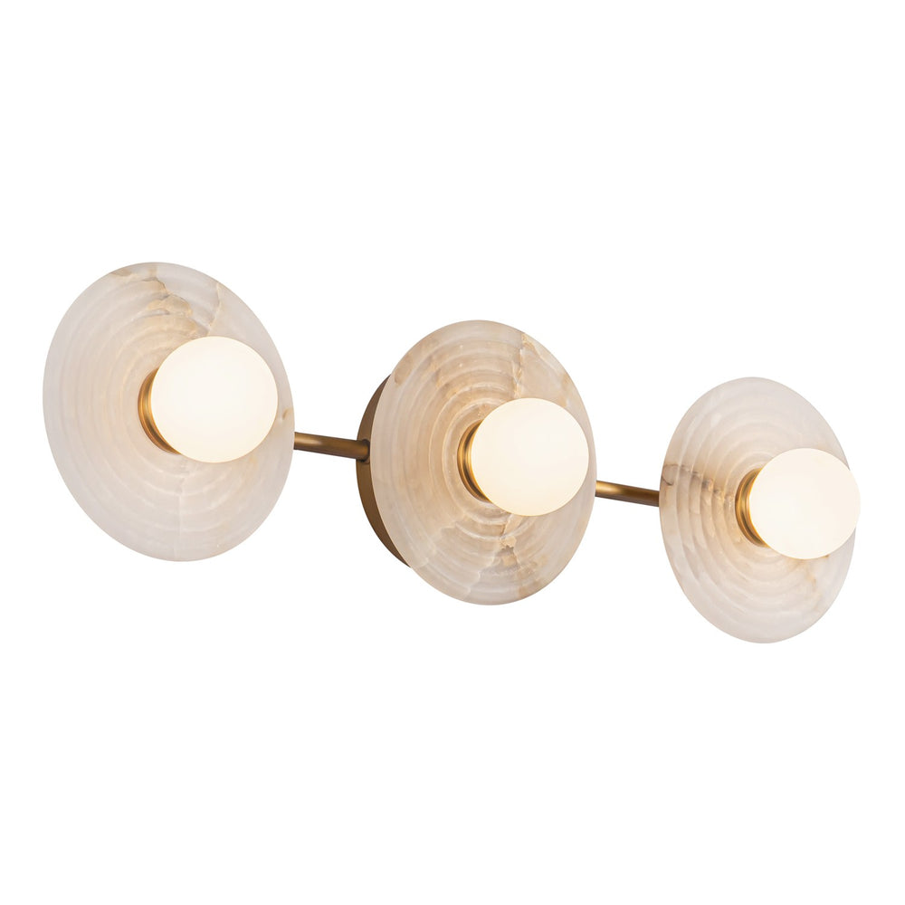 Alora Canada - LED Vanity - Dahlia - Vintage Brass/Alabaster- Union Lighting Luminaires Decor