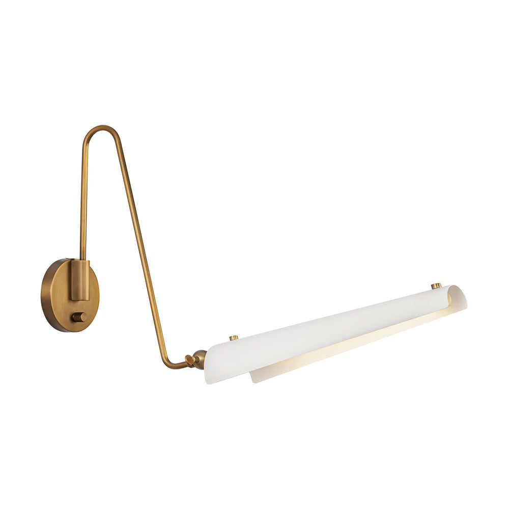 Alora Canada - LED Vanity - Osorio - Matte White/Vintage Brass- Union Lighting Luminaires Decor