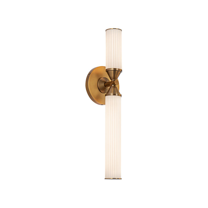Alora Canada - LED Vanity - Edwin - Vintage Brass/Frosted Ribbed Glass- Union Lighting Luminaires Decor