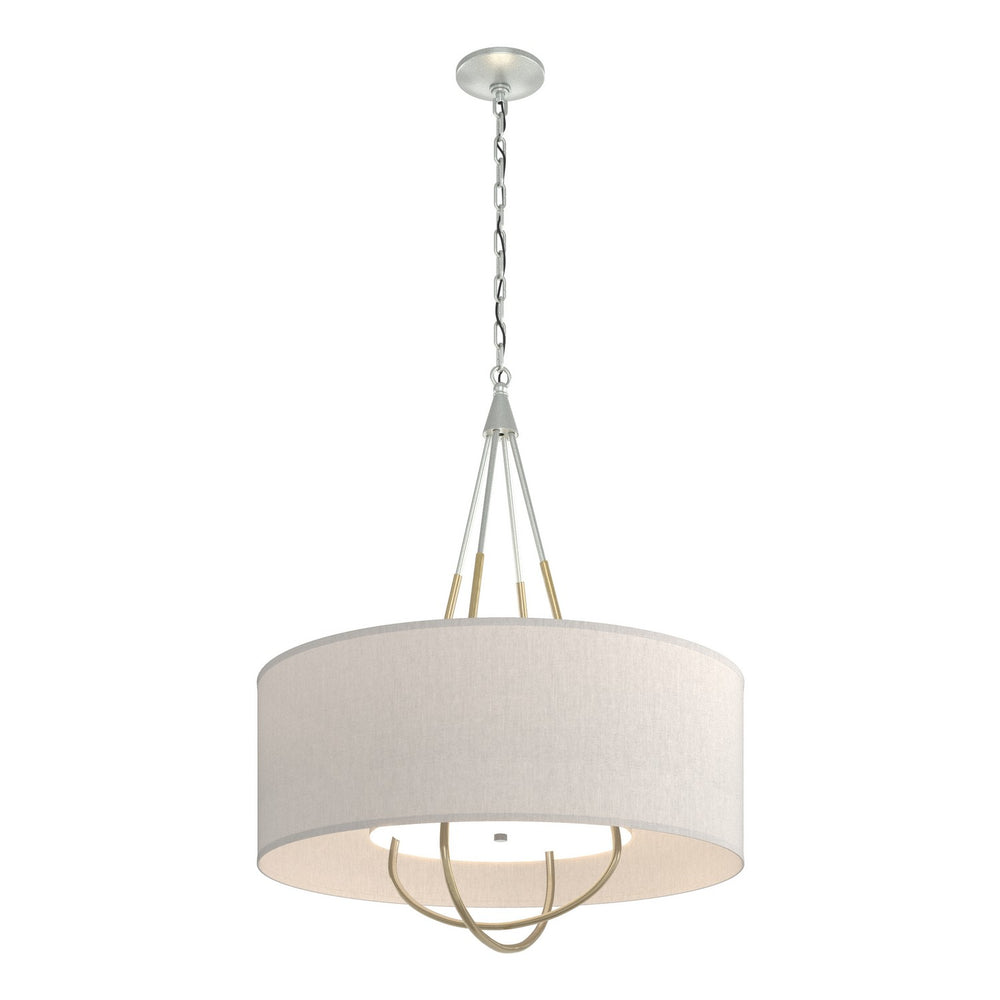 Hubbardton Forge - Four Light Pendant - Loop - Vintage Platinum- Union Lighting Luminaires Decor