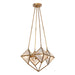 Alora Canada - Four Light Chandelier - Cairo - Vintage Brass/Clear Ribbed Glass- Union Lighting Luminaires Decor