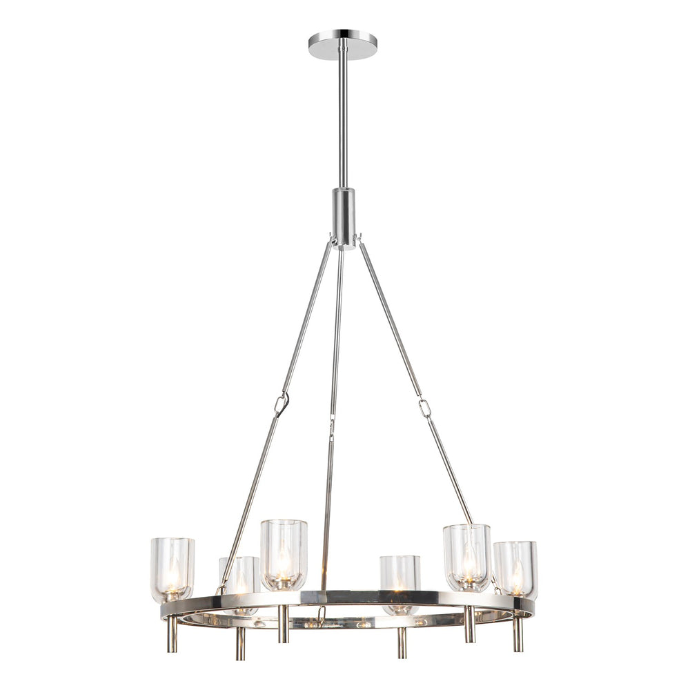 Hubbardton Forge - Four Light Pendant - Loop - Modern Brass- Union Lighting Luminaires Decor