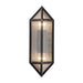 Alora Canada - Two Light Outdoor Wall Lantern - Cairo - Textured Black/Clear Ribbed Glass- Union Lighting Luminaires Decor