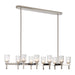 Alora Canada - Ten Light Linear Pendant - Lucian - Polished Nickel/Clear Crystal- Union Lighting Luminaires Decor