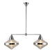 Alora Canada - Two Light Linear Pendant - Willard - Polished Nickel/Clear Prismatic Glass- Union Lighting Luminaires Decor