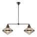 Alora Canada - Two Light Linear Pendant - Willard - Urban Bronze/Clear Prismatic Glass- Union Lighting Luminaires Decor