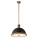 Alora Canada - Two Light Pendant - Doral - Matte Black/Vintage Brass- Union Lighting Luminaires Decor