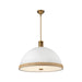 Alora Canada - Three Light Pendant - Doral - Matte White/Vintage Brass- Union Lighting Luminaires Decor