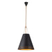 Alora Canada - Three Light Pendant - Brickell - Matte Black/Hazelnut Leather- Union Lighting Luminaires Decor