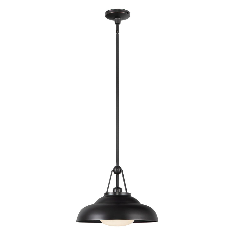 Alora Canada - One Light Pendant - Palmetto - Urban Bronze/Glossy Opal Glass- Union Lighting Luminaires Decor