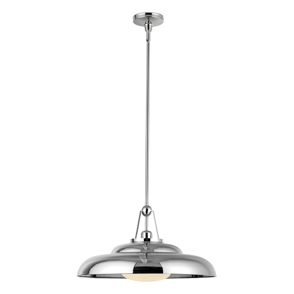 Alora Canada - One Light Pendant - Palmetto - Polished Nickel/Glossy Opal Glass- Union Lighting Luminaires Decor