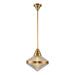 Alora Canada - One Light Pendant - Willard - Vintage Brass/Clear Prismatic Glass- Union Lighting Luminaires Decor