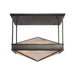 Alora Canada - Four Light Semi Flush Mount - Cairo - Urban Bronze/Clear Ribbed Glass- Union Lighting Luminaires Decor