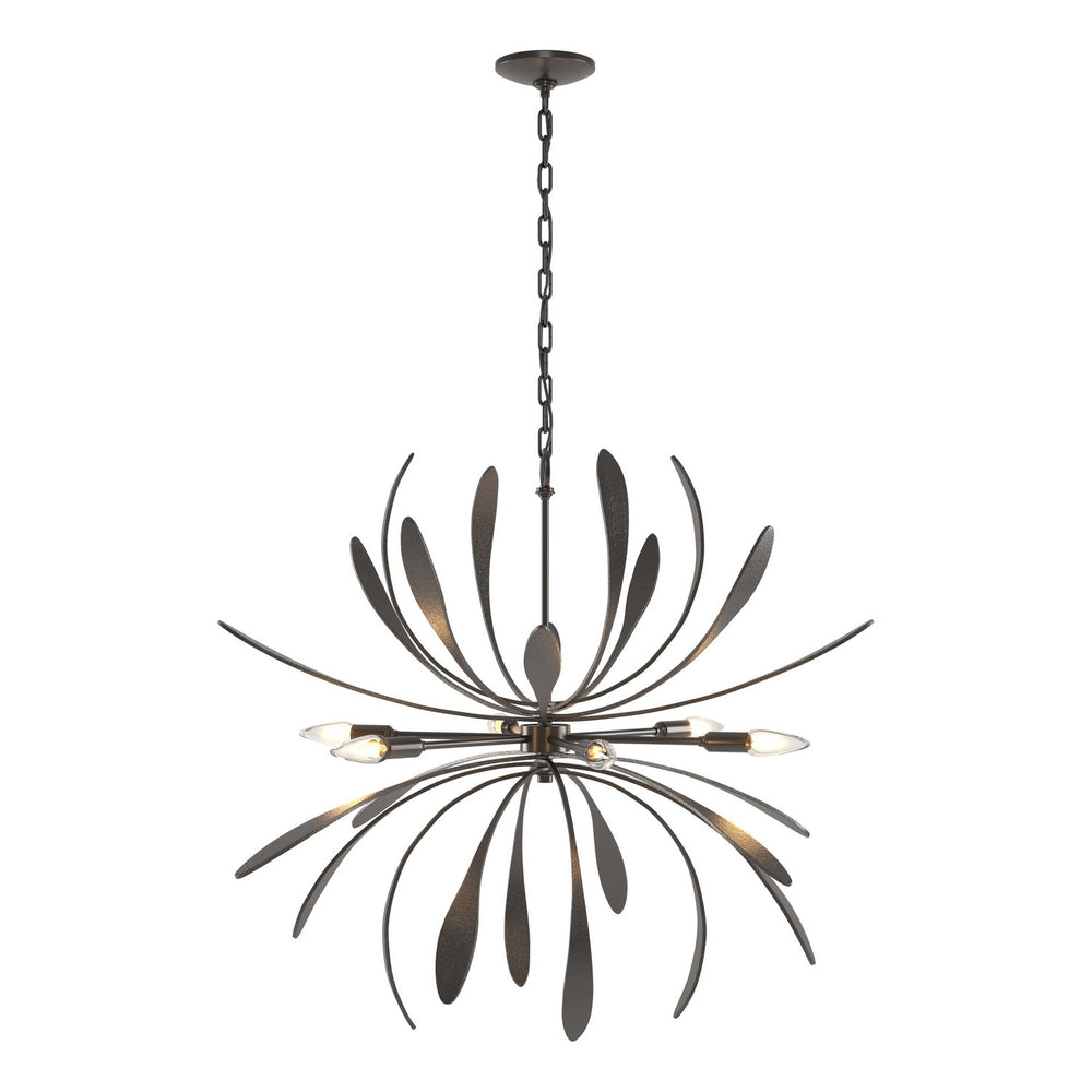 Hubbardton Forge - Six Light Chandelier - Dahlia - Oil Rubbed Bronze- Union Lighting Luminaires Decor